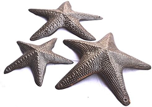 Starfish Wall Art Set of 3 Recycled Nautical Decor