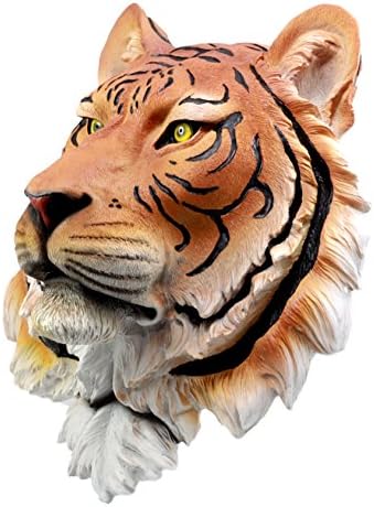Ebros Gift Orange Bengal Tiger Head Wall Decor Sculpture 16 Tall