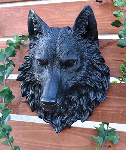 Ebros Large Gothic Black Wolf Wall Sculpture