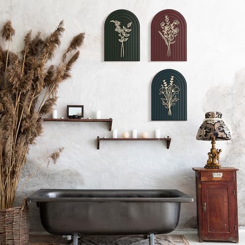 Heiple 3D Boho Floral Wall Decor Set Of 3