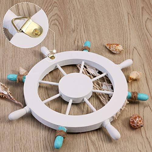 Tvoip 11 Inch Nautical Wooden Steering Wheel Wall Decor