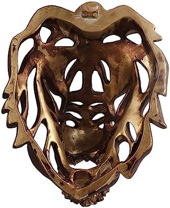 PerGar Gold Lion Head Wall Decor Sculpture