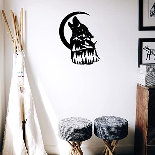 NBEADS Howling Wolf Wall Art Decor 118x89
