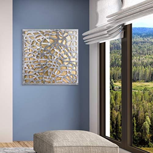 Empire Art Direct Gold Enigma Polished Steel Wall Sculpture