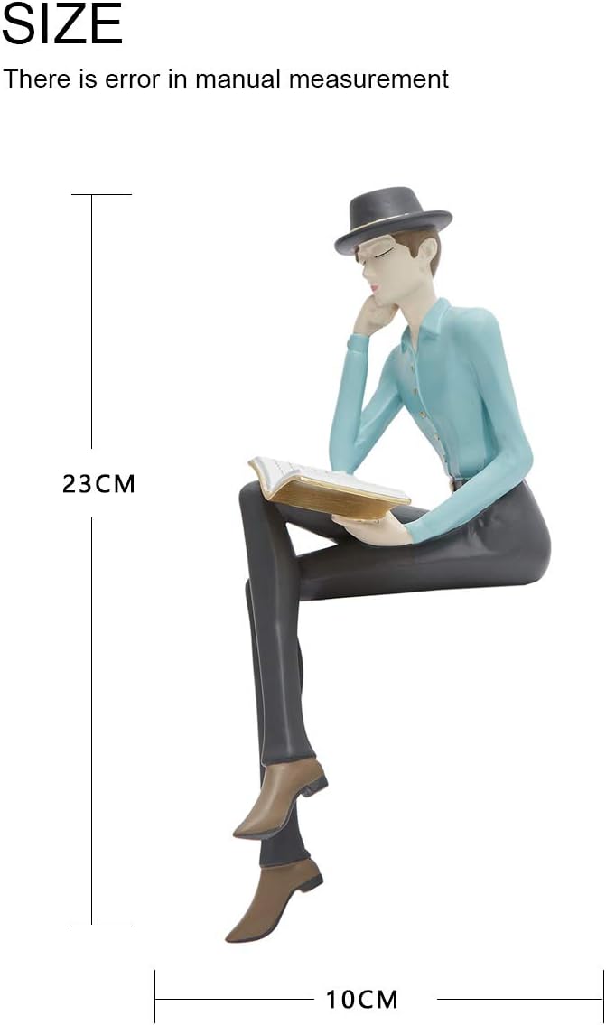 HAUCOZE Man Figurine Statue Home Decor Modern Art Polyresin 94 Inch