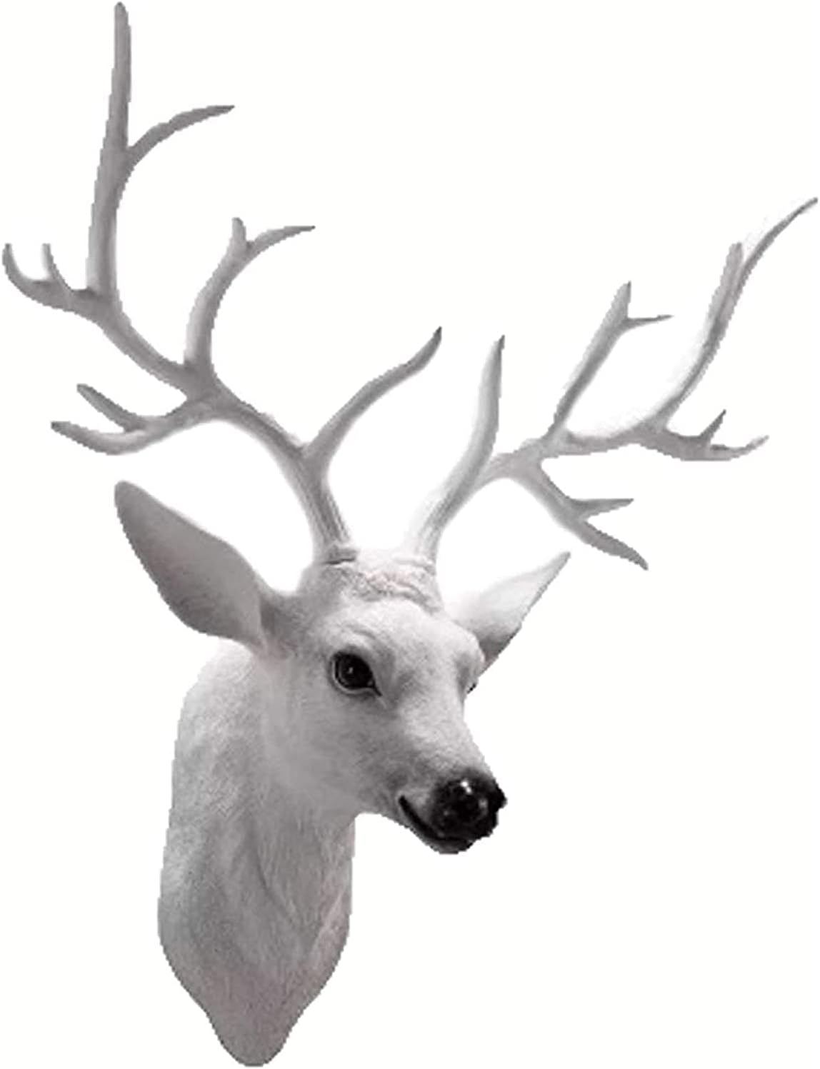 Bsetain Wall Deer Head Sculpture Vintage Wall Hanging Decor Decorative Ornament for Living Room