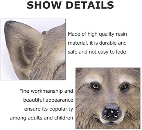 VOSAREA Resin Wolf Head Wall Decor