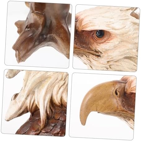 ULDIGI Animal Head Resin Eagle Statue for Home Office Decor
