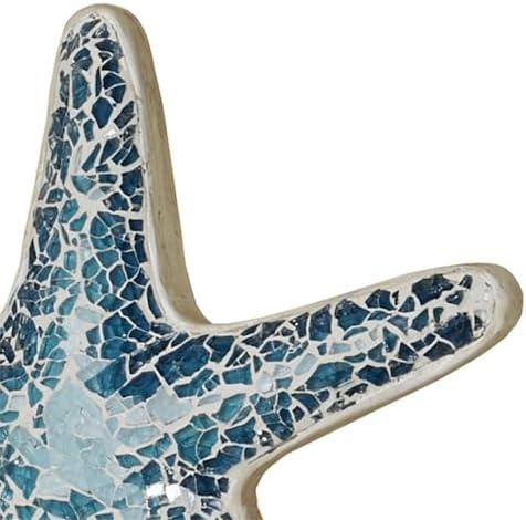 Touch of Class Blue Glass Mosaic Starfish Wall Art Set of 3 1
