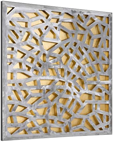 Empire Art Direct Gold Enigma Polished Steel Wall Sculpture