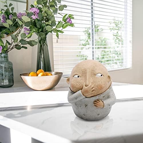 Funny Boy Nose Plugging Resin Sculpture 63 Inch Bathroom Decor