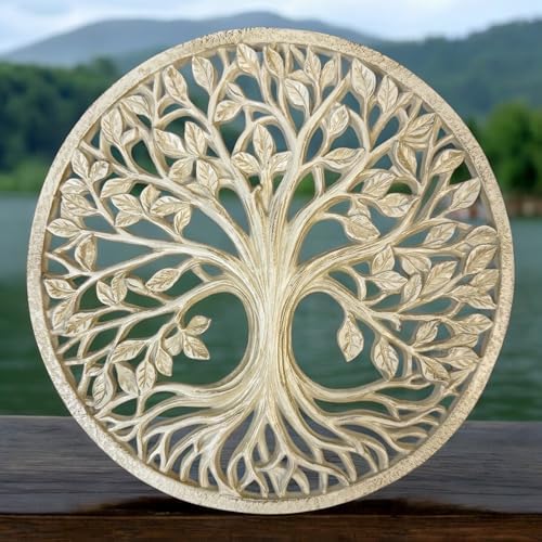 Top Brass Tree of Life Wall Sculpture - 11 58 Diameter