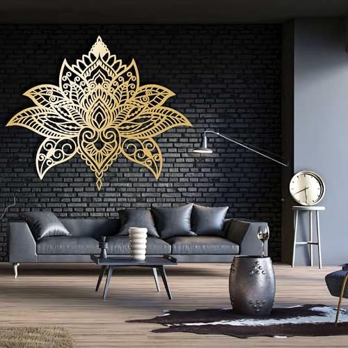 Mandala Lotus Metal Wall Art - 18 x 21