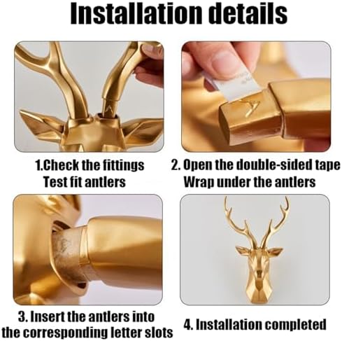 Animal Heads Wall Decor Resin Deer Head Sculpture Art