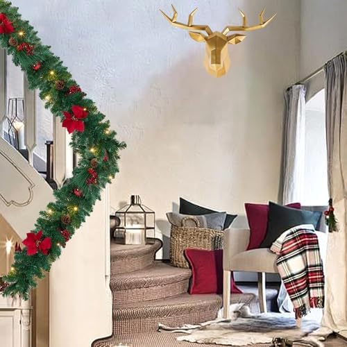 Copper Deer Head Wall Decor with Gold Accent
