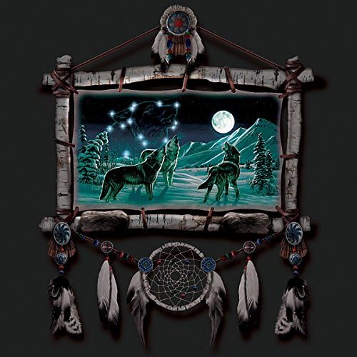 Cynthie Fisher Wolf Art Dreamcatcher Wall Plaque