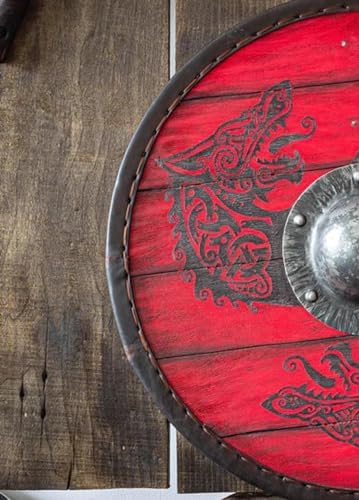 The Spidy Fenrir Wolf Viking Shield - 24 Inch Wall Art
