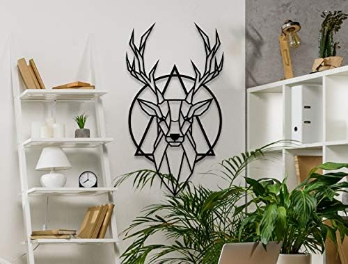 FeBros 3D Metal Deer Wall Art Decor Sculpture