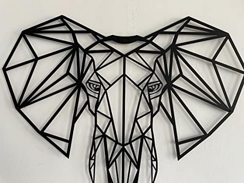 DEKADRON Geometric Elephant Head Wall Sculpture