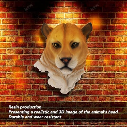 Flexman Resin Leopard Wall Sculpture 3D Animal Head Decor