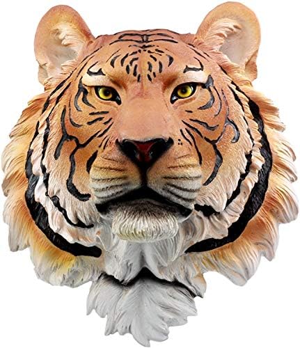 Ebros Gift Orange Bengal Tiger Head Wall Decor Sculpture 16 Tall