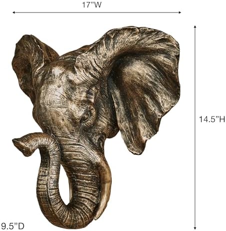 Touch of Class Hakimi Elephant Bust Wall Sculpture