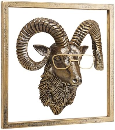 JJALIGHTS Animal Heads Wall Decor Resin Sculptures