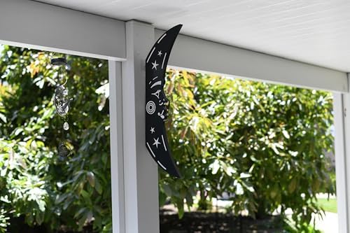 Craft and Plank 3D Floating Crescent Moon Wall Art Pack of 3 Black