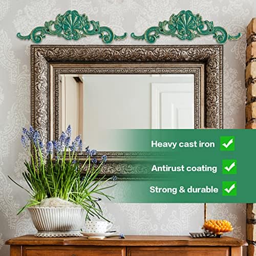 Sungmor 2PC Cast Iron Fleur De Lis Wall Decor