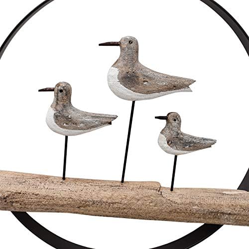 Rustic Wooden Seabird Wall Hanging Decor
