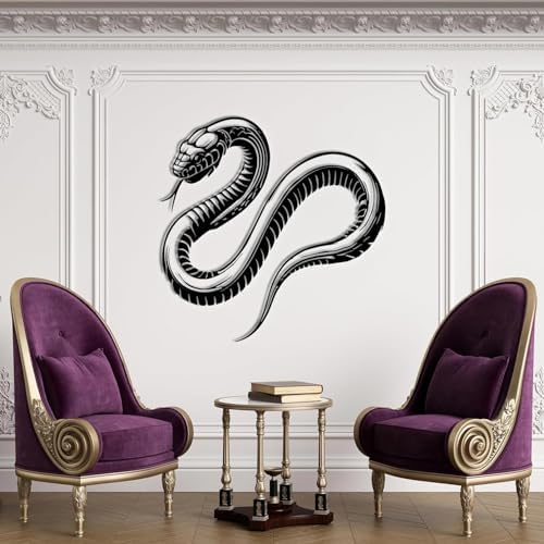 Giant Snake Metal Wall Decor 24 x24 Gold Wall Art