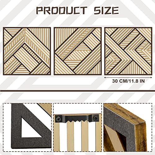 Tatuo 3 Pcs Geometric Wall Art Decor Panels