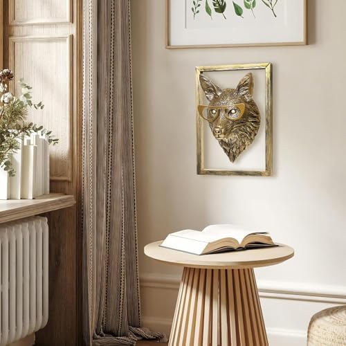 Animal Heads Wall Decor with Metal Frame 1