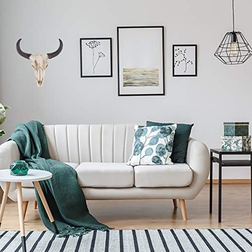 Homoyoyo Long Horn Cow Skull Resin Wall Hanging