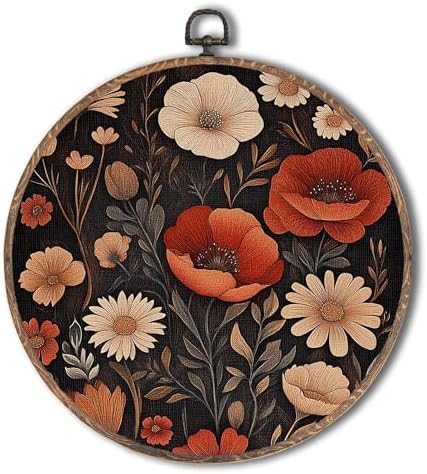 Tzhim Vintage Moody Floral Wall Art 10x10 Inch