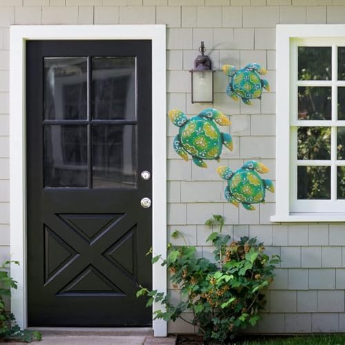 JFRISING Metal Sea Turtle Wall Art Decor Set of 3