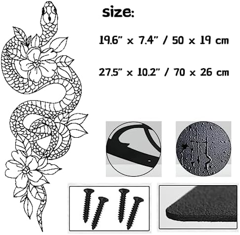 Fayholy Gold Snake and Flower Wall Sculpture