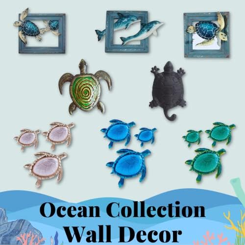 Comfy Hour Ocean Voyage Sea Turtle Wall Art Set 3 Pieces Large