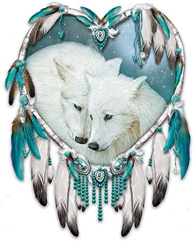 Native American-Style Wolves Kindred Spirits Wall Decor Dreamcatcher