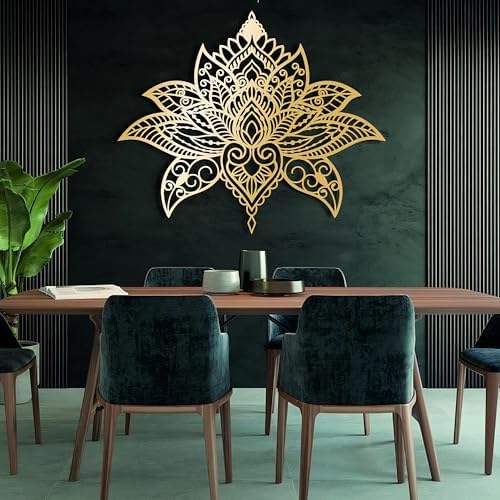 Mandala Lotus Metal Wall Art - 18 x 21