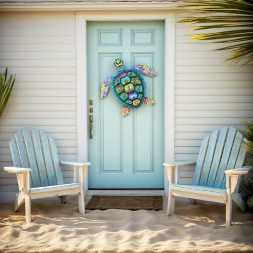 GENHAOTHREE Metal Sea Turtle Wall Art - Coastal Nautical Decor