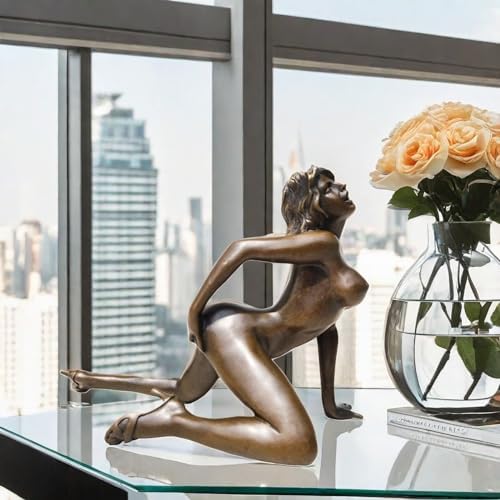 Nude Female Bronze Sculpture - 98 Inch Art Deco Statue
