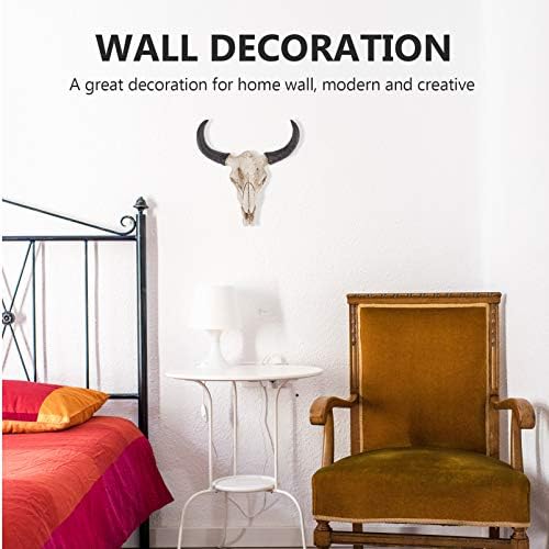 Homoyoyo Long Horn Cow Skull Resin Wall Hanging