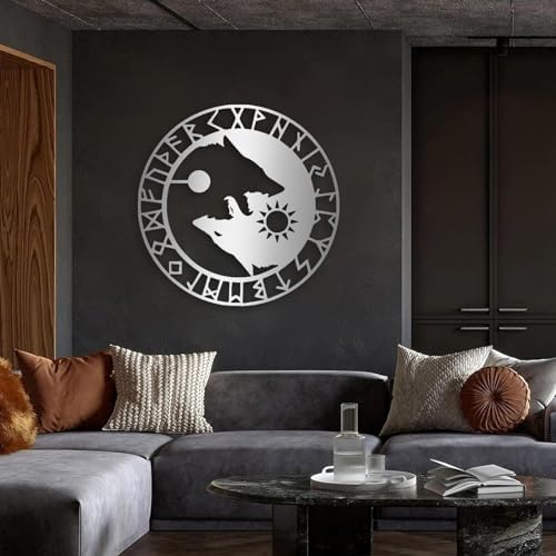 Idadey Wolf Metal Wall Art 19x19in