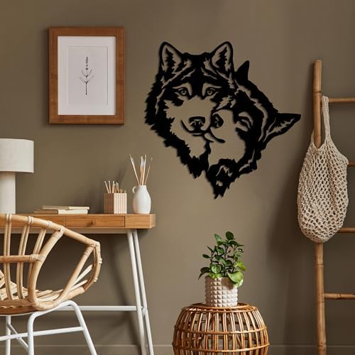 DEKADRON Metal Wall Art - Wolves Silhouette Decor