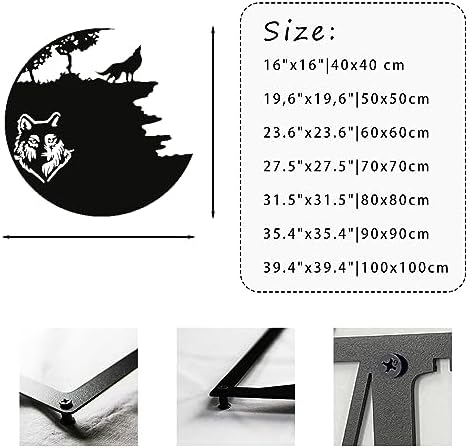 Fayholy Wild Wolf Metal Wall Decor