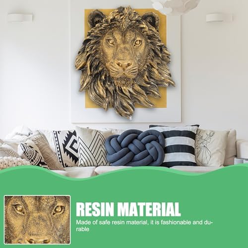 Lion Head Wall Decor - 9x7x3 Inches Sculpture