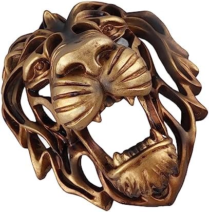 CDQL Lion Head Wall Mounted Art Sculpture