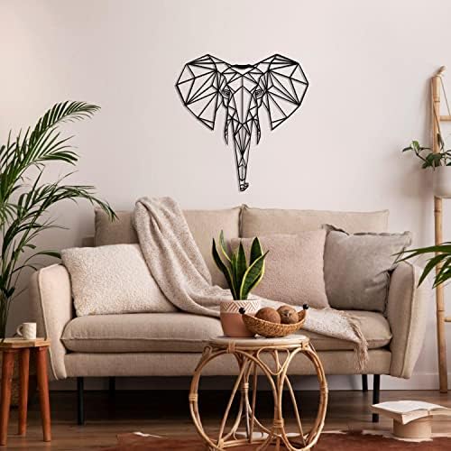 DEKADRON Geometric Elephant Head Wall Sculpture