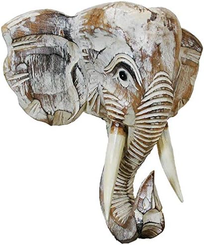 Elephant Head Mask Decor Magnificent Safari Wall Hanging